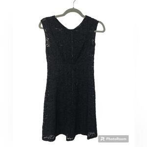 INC Women’s Dress Sexy Stretchy Black Lace Fitted Sleeveless Round Neck Lace